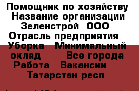 Помощник по хозяйству › Название организации ­ Зеленстрой, ООО › Отрасль предприятия ­ Уборка › Минимальный оклад ­ 1 - Все города Работа » Вакансии   . Татарстан респ.